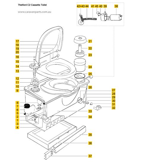 Aqua Magic Thetford RB Toilet Parts Diagram: The Key to a Functional RV Bathroom